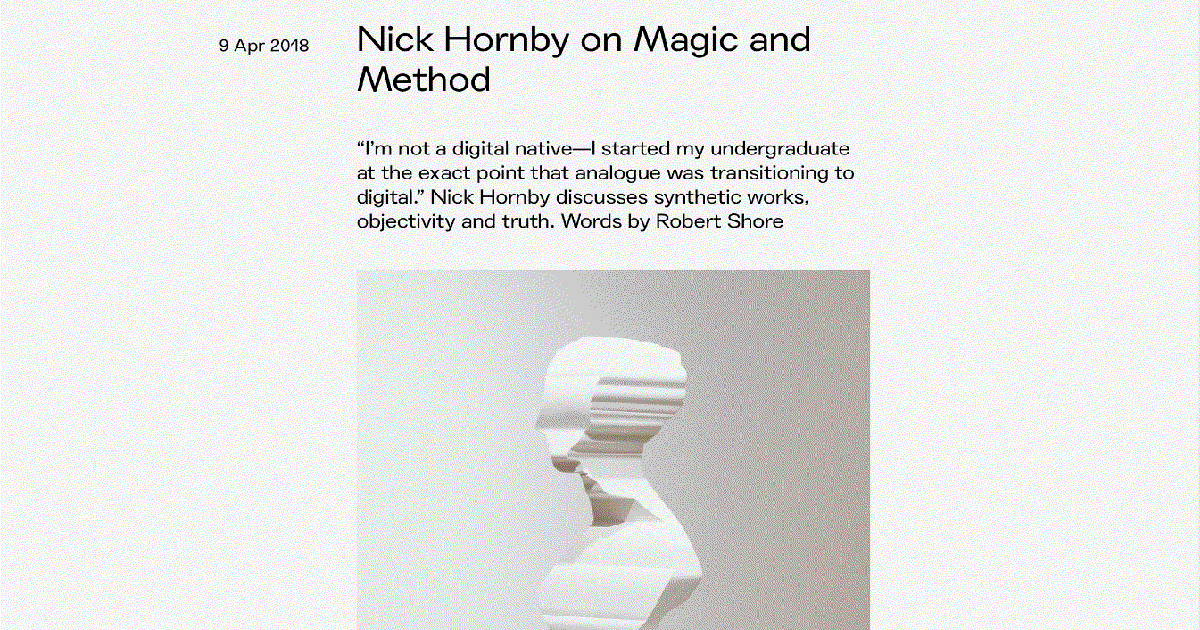 Press - archivedPage | Nick Hornby